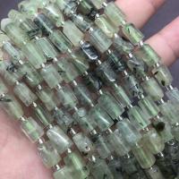 Prehnite Beads, Natural Prehnite, Rectangle, polished, DIY & faceted, light cyan, 6*10mm 