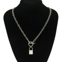 Zinc Alloy Iron Chain Necklace, with Iron, silver color plated, for man Inch 