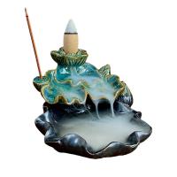 Incense Smoke Flow Backflow Holder Ceramic Incense Burner, Porcelain, for home and office & durable 