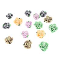 Flower Polymer Clay Beads, handmade & DIY 15*15*4mm 