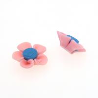 Flower Polymer Clay Beads, handmade & DIY 23*23*9mm 