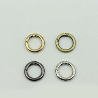 alliage de zinc fermoir anneau à resort, Rond, Placage, différentes couleurs et motifs pour le choix & DIY, plus de couleurs à choisir, 16mm, Vendu par PC