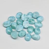 Gemstone Cabochons, Larimar, Oval, polished, DIY, blue, 7*9mm 