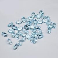Gemstone Cabochons, Aquamarine, Teardrop, polished, DIY blue 
