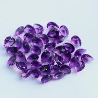 Gemstone Cabochons, Amethyst, Teardrop, polished, DIY & faceted, purple, 8*12mm 