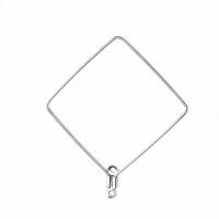 Stainless Steel Earring Drop Component, Rhombus, plated 