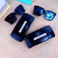 caja de gafas, fundición, con Cuero de PU, Portátil & Sostenible, Negro, 165x75x39mm, Vendido por UD