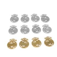 Stainless Steel Pendants, Round, plated & DIY 20*15*1mm Approx 1mm 
