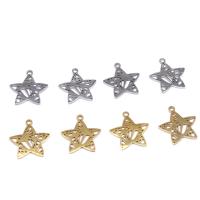 Stainless Steel Star Pendant, plated & DIY 16*15*1mm Approx 1mm 