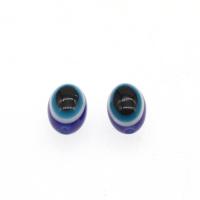 Böses Auge Harz Perlen, Ellipse, DIY & verschiedene Größen vorhanden, blau, Bohrung:ca. 2mm, verkauft von PC