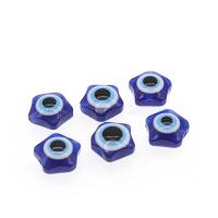 Granos de resina del malo ojo, Estrella, Bricolaje, azul, 15*15*9mm, agujero:aproximado 2mm, Vendido por UD