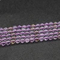 Perles d'Amétrine naturelle, Ametrine, Rond, poli, DIY & normes différentes pour le choix & facettes, violet, Vendu par brin