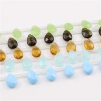 Translucent Glass Beads, Synthetic Glass, Teardrop, polished, DIY & faceted 