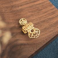 Brass Donut Pendant Bail, gold color plated, DIY & hollow, 5mm 