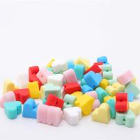Silicone Jewelry Beads, DIY & mixed, mixed colors, 15mm 