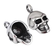 Stainless Steel Skull Pendant, plated 