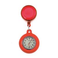 Reloj Colgante, silicona, con Vidrio & aleación de zinc, movimiento chino, sin impermeables & para mujer, más colores para la opción, 30x10mm, Vendido por UD