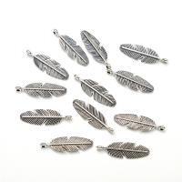 Zinc Alloy Leaf Pendants, DIY, silver color 