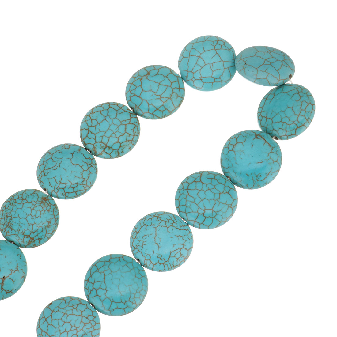 Synthetic Turquoise Beads, Flat Round, different size for choice, more colors for choice, Hole:Approx 1.5mm, Length:Approx 16 Inch, Sold By Strand
