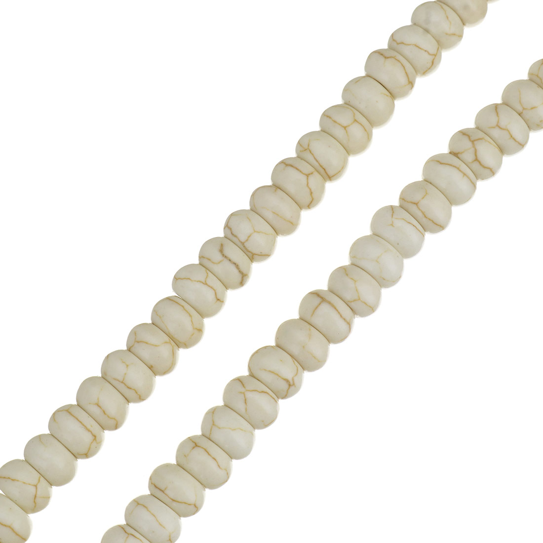 Synthetic Turquoise Beads, white, Sold By Strand