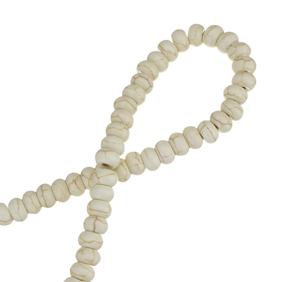 Synthetic Turquoise Beads, white, Sold By Strand
