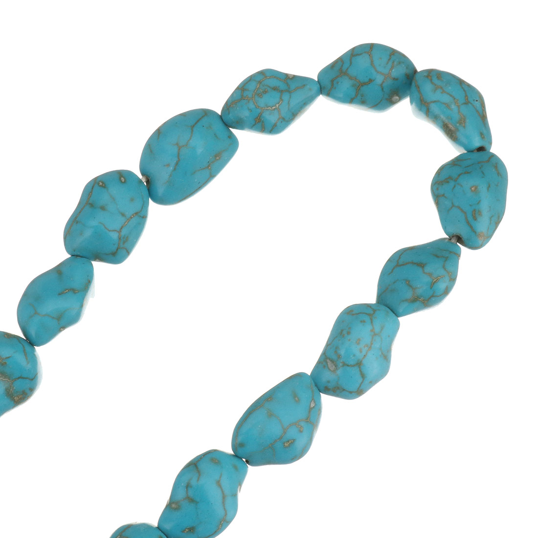 Synthetic Turquoise Beads, Nuggets, different size for choice, blue, Length:Approx 16 Inch, Sold By Strand