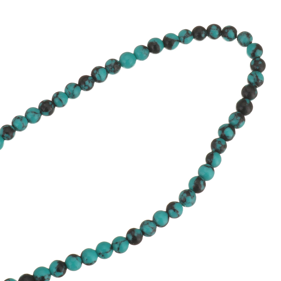 Synthetische Türkis Perlen, rund, verschiedene Größen vorhanden, blau, Bohrung:ca. 1mm, Länge:ca. 16 ZollInch, verkauft von Strang