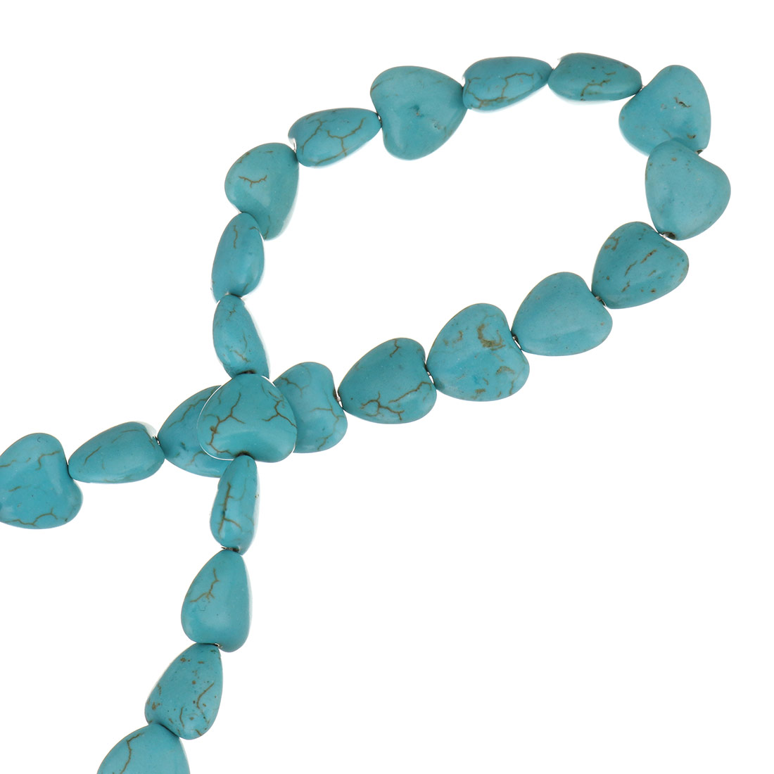 Perles en Turquoise synthétiques, coeur, normes différentes pour le choix, bleu, Trou:Environ 1.5mm, Longueur:Environ 16 pouce, Vendu par brin