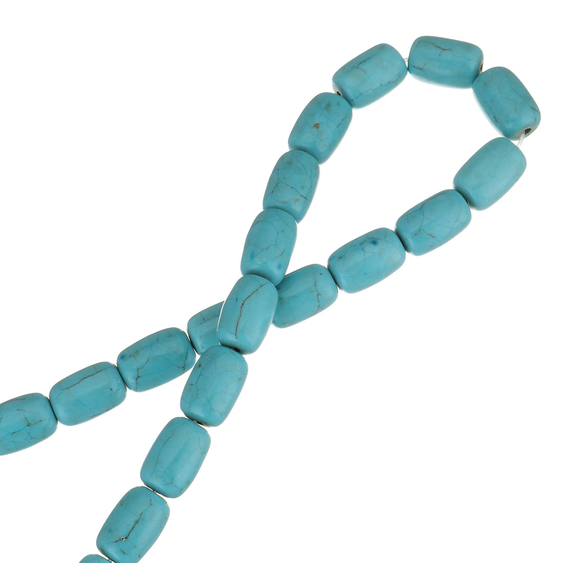 Synthetic Turquoise, barrel, different size for choice, blue, Hole:Approx 1.5mm, Length:Approx 16 Inch, Sold By Strand