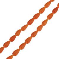 Natural Coral Beads, Teardrop, reddish orange Approx 0.5mm Inch 