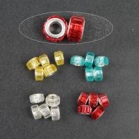 Harz Großes Loch Perlen, rund, unterschiedliche Farbe und Muster für die Wahl & DIY, keine, 10*12mm, 100PCs/Tasche, verkauft von Tasche