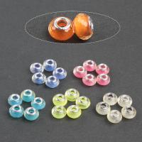 Harz Großes Loch Perlen, rund, unterschiedliche Farbe und Muster für die Wahl & DIY, keine, 10*14mm, 100PCs/Tasche, verkauft von Tasche