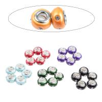 Harz Großes Loch Perlen, rund, unterschiedliche Farbe und Muster für die Wahl & DIY, keine, 10*15mm, 100PCs/Tasche, verkauft von Tasche