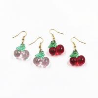 Zinc Alloy Drop Earring, with Resin, fashion jewelry 