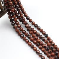 Mahagoni Obsidian Perlen, mahagonibrauner Obsidian, rund, poliert, DIY & verschiedene Größen vorhanden, verkauft von Strang