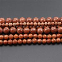 Rote Jaspis Perle, Roter Jaspis, rund, poliert, DIY & verschiedene Größen vorhanden, verkauft von Strang