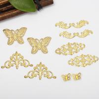 Brass Hair Accessories DIY Findings, gold color plated 