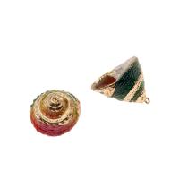 Trumpet Shell Pendant, Conch, plated, DIY, multi-colored, 19*22*20mm 