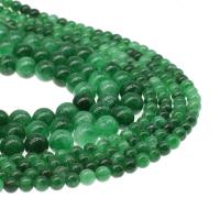 perle en jade tient, Dyed Jade, Rond, DIY & normes différentes pour le choix, vert, Vendu par brin