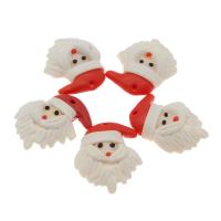 Polymer Clay Christmas Pendant, Santa Claus, Christmas Design & DIY, white, 30*223*7mm 