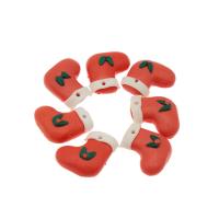 Polymer Clay Christmas Pendant, Christmas Sock, Christmas Design & DIY, red, 21*21*6mm 