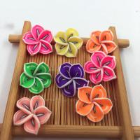 Flower Polymer Clay Beads, DIY, Random Color, 20mm 
