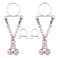 Stainless Steel Nipple Ring, with Cubic Zirconia, fashion jewelry & Unisex 