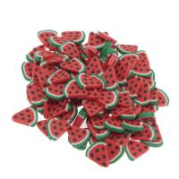 Mobile Phone DIY Decoration, Polymer Clay, Watermelon, red, 11*10*1mm 