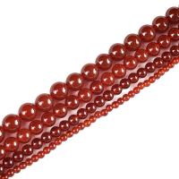 Perles Agates rouges naturelles, agate rouge, Rond, poli, DIY & normes différentes pour le choix Environ 15 pouce, Vendu par brin