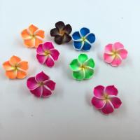 Flower Polymer Clay Beads, Frangipani, DIY mixed colors 