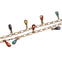 Brass Beading Chains, with enamel, plated & DIY, metallic color plated, 9*4*2mm 