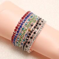 Rhinestone Cup Chain Bracelets, Donut, plated & fashion jewelry & for woman 60mm 