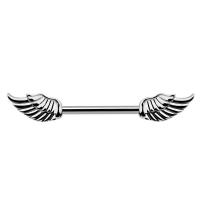 Fashion Piercing Tunnel, Stainless Steel, Wing Shape, plated, for woman 