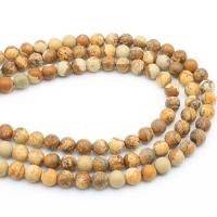 Landschafts-Jaspis Perlen, Bild Jaspis, rund, poliert, DIY & verschiedene Größen vorhanden, verkauft von Strang